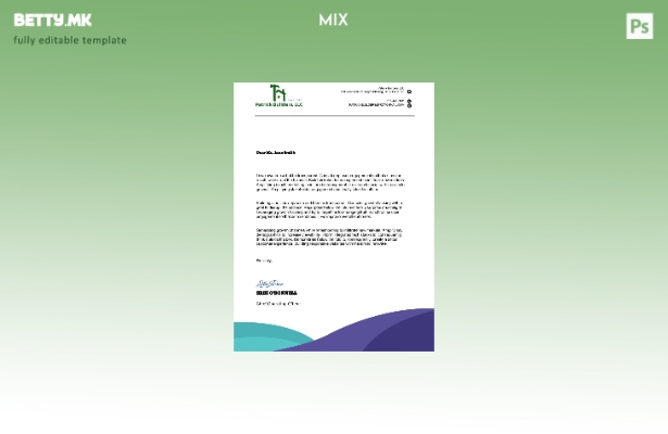 Шаблон за меморандуми во модерен стил во Word и PDF формат, целосно уредлив шабл